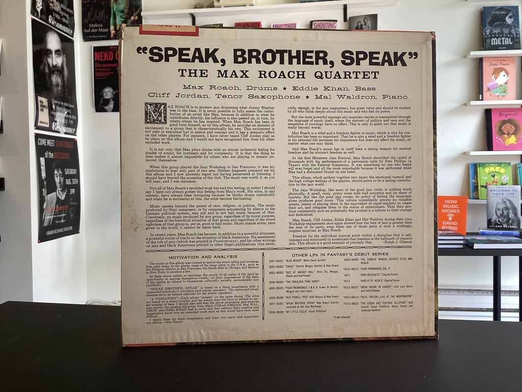 Max Roach Quartet	Speak, Brother, Speak!