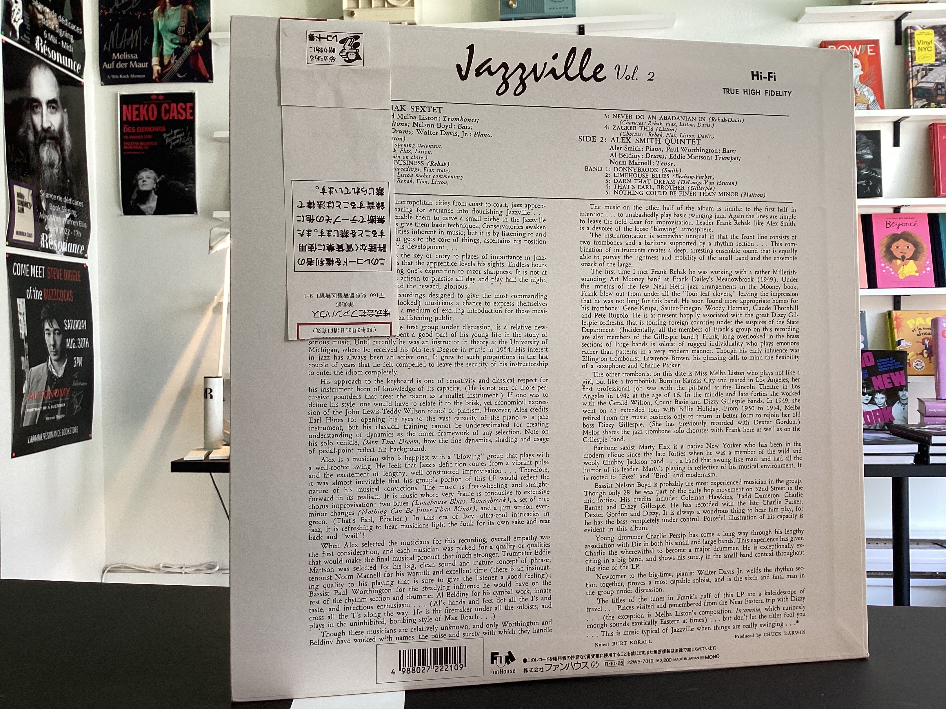 Frank Rehak Sextet, Alex Smith Quintet	Jazzville Vol.2